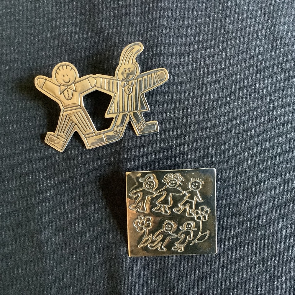 Set of Sterling Children Pins / Brooches